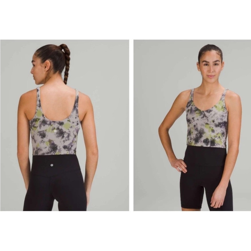 Lululemon Align Tank Top Radial Tie Dye Mauve Grey Multi size 6